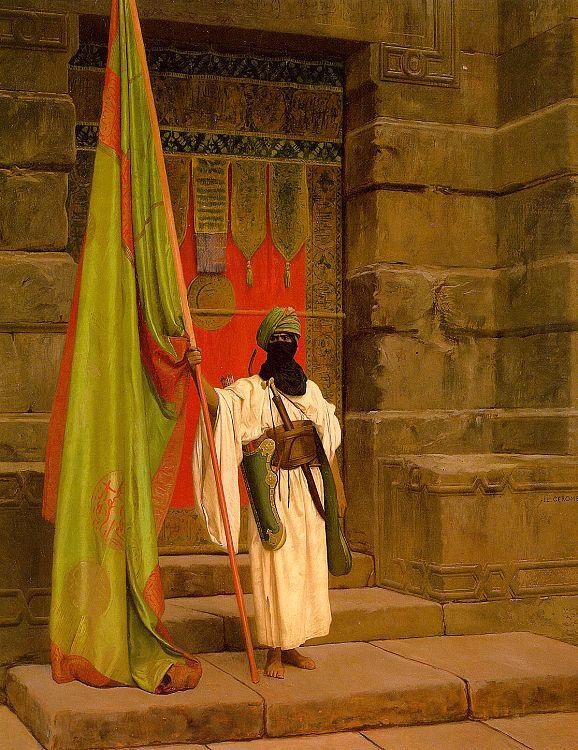Jean Leon Gerome Unfolding the Holy Flag china oil painting image